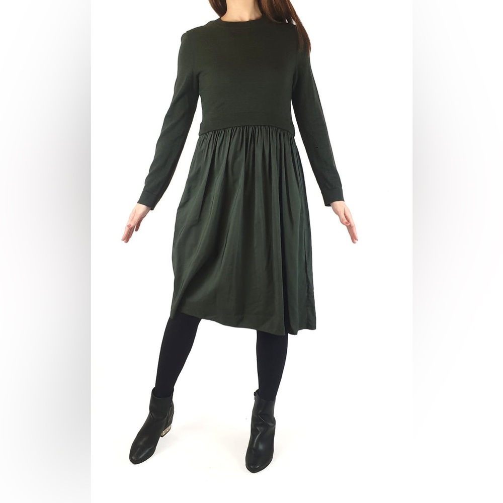 COS Dark Green Midi Dress